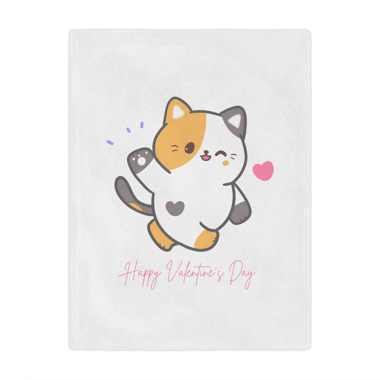 Happy Valentine Day Minky Blanket for Valentine