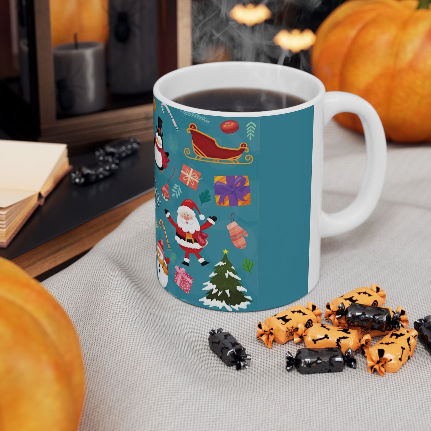 Christmas Ceramic Coffee Mug 11oz – Festive Hot Drink Cup