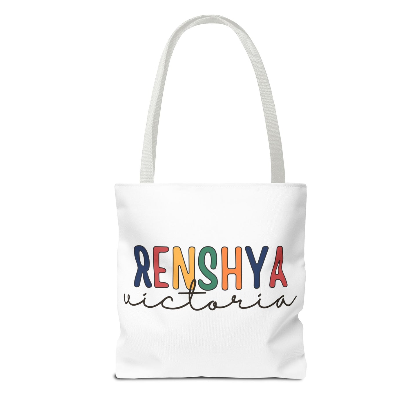 Personalized Name Tote Bag – Colorful Custom Design with Script Font