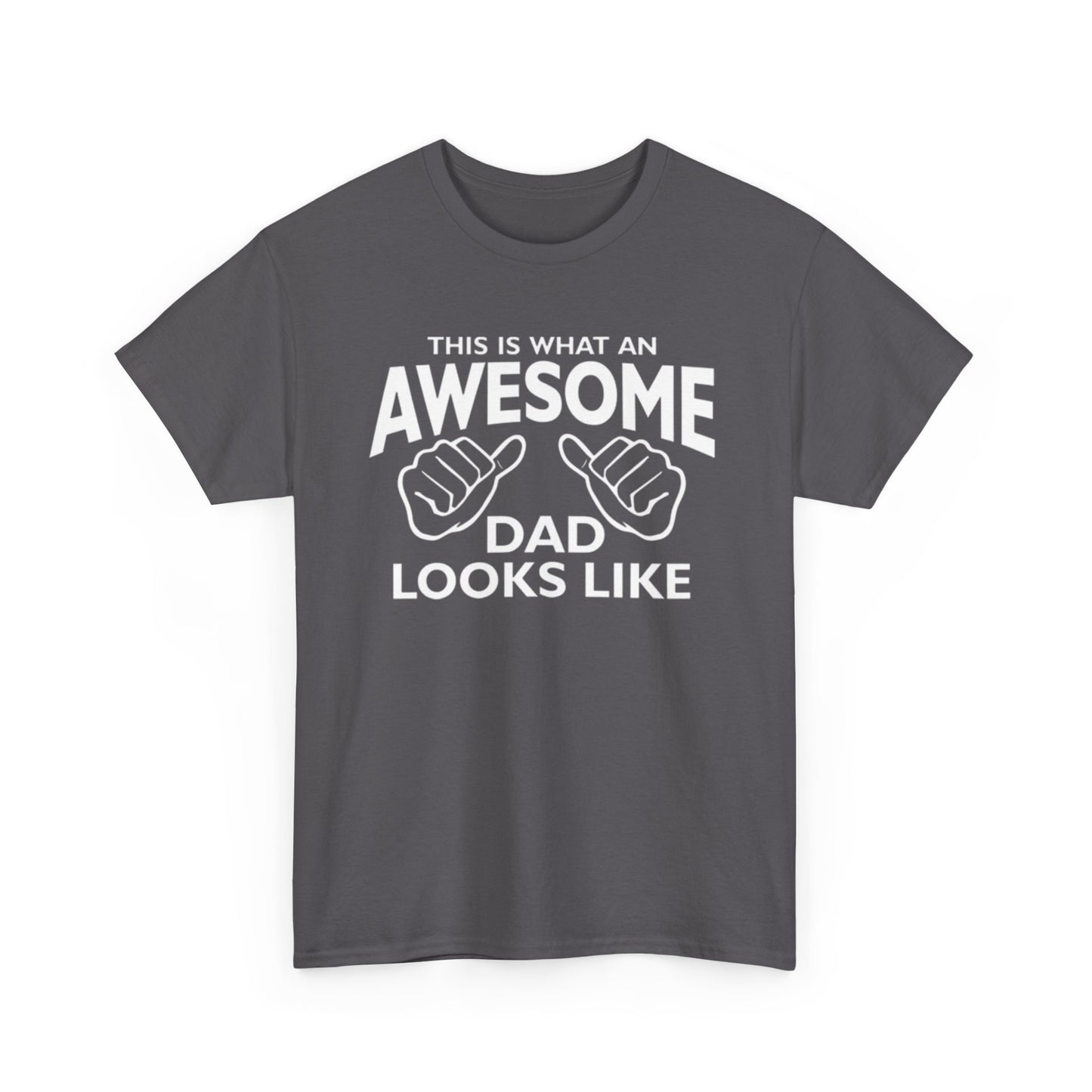 "Awesome Dad” – Father’s Day Gift, Unisex Heavy Cotton Tee