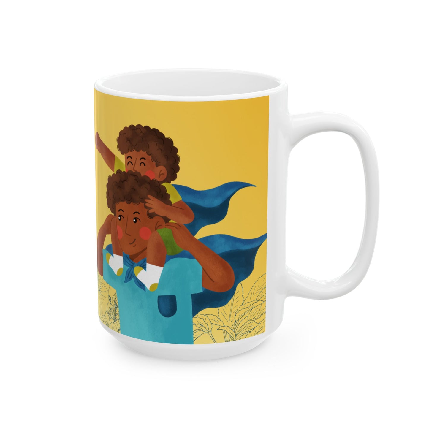 Superhero Dad & Child Mug – Father’s Day Gift, Everyday Hero Coffee Cup, 11oz & 15oz