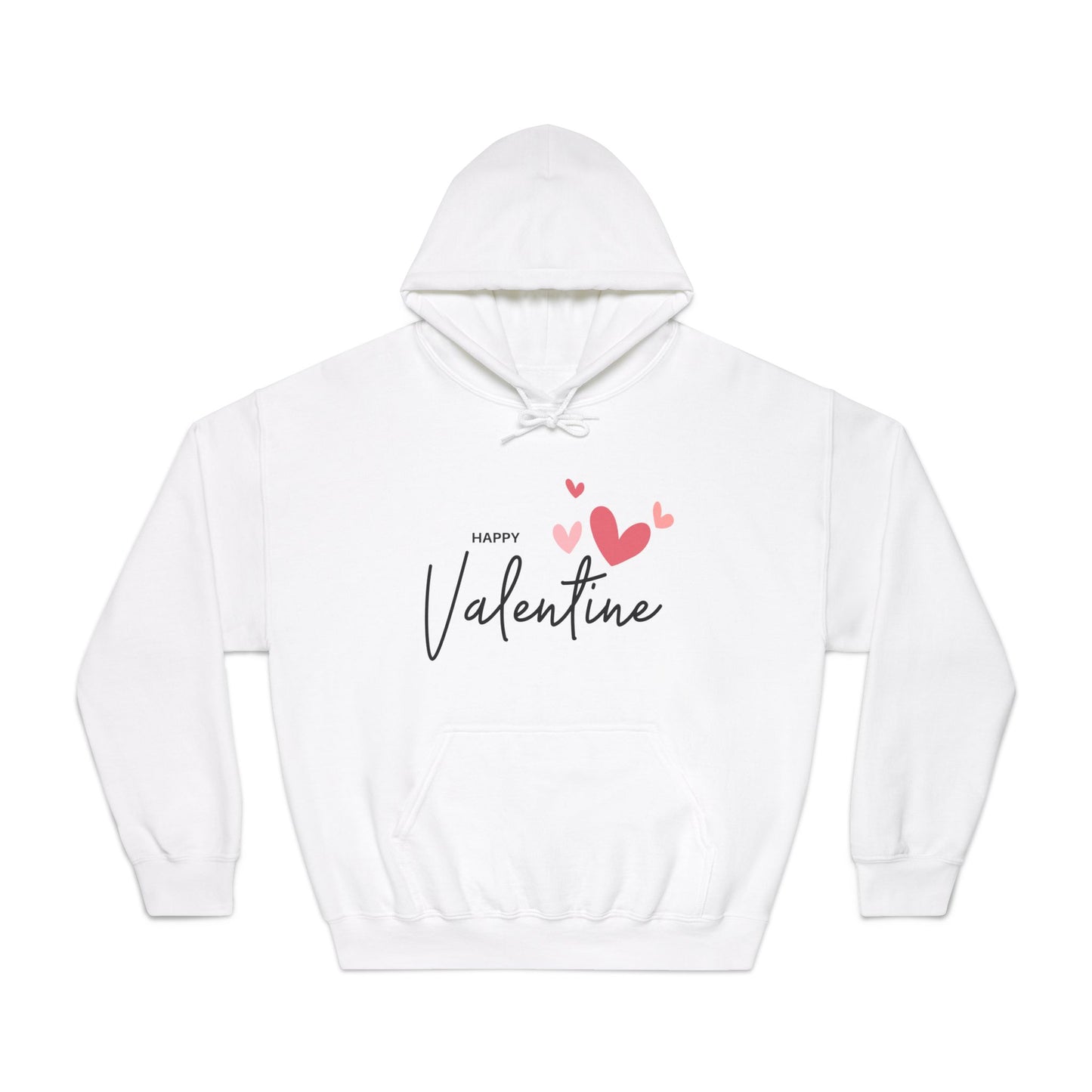 Valentine Sweatshirt, Unisex DryBlend® Hooded Sweatshirt with Happy Valentine Print