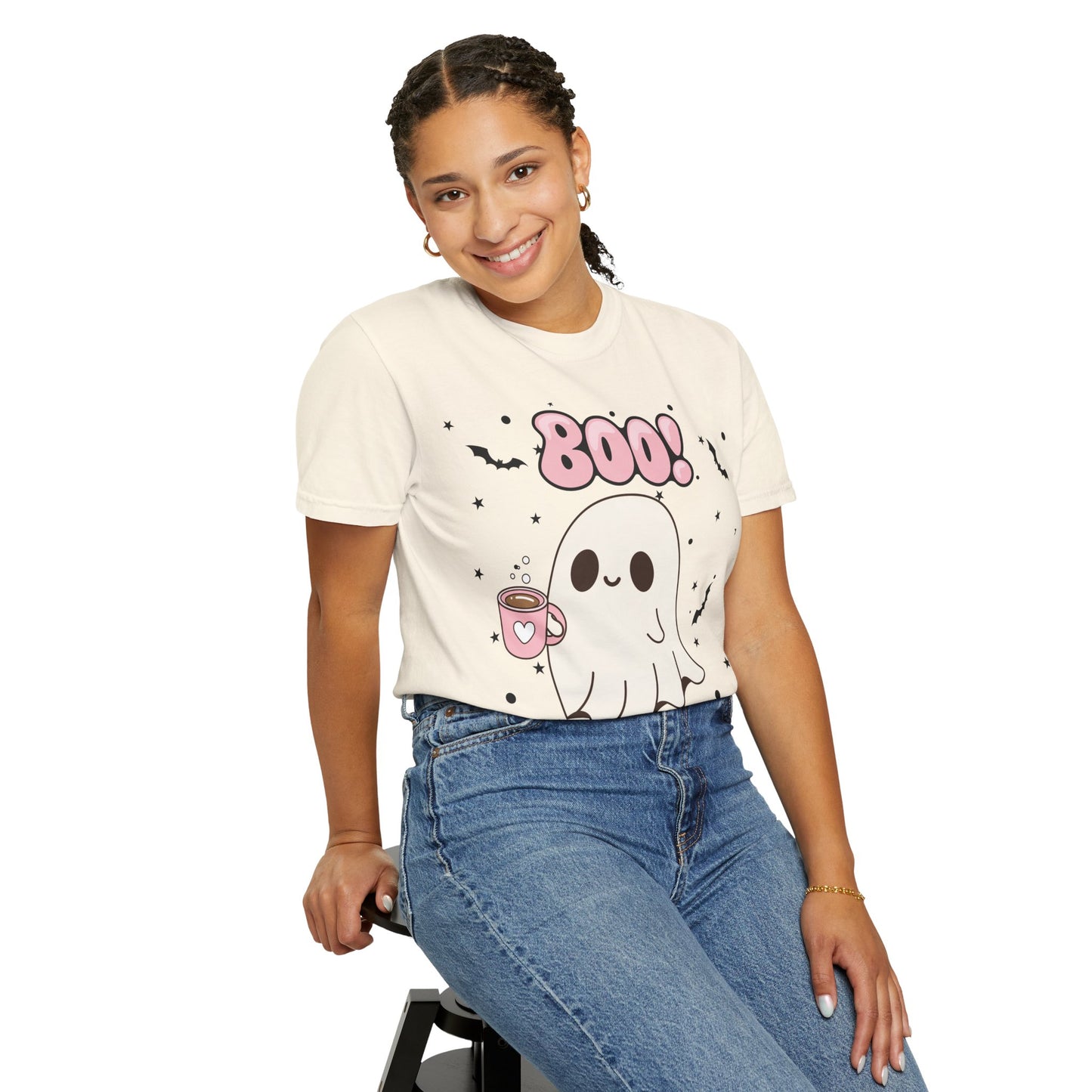 BOO Ghost Tee - Unisex Garment-Dyed T-shirt
