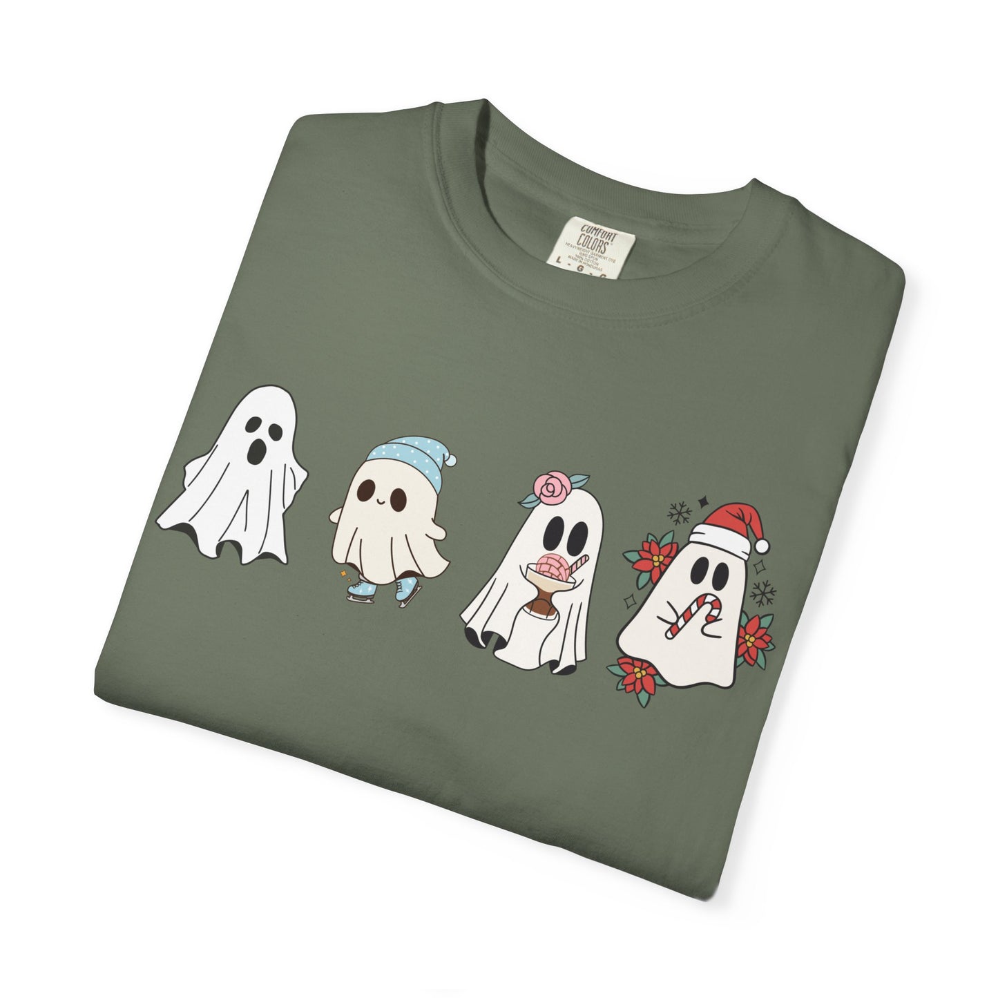 Halloween Ghost Comfort Colors Shirt, Spooky Season Tee, Halloween Cute Women Outfit, Halloween Gift, Halloween Ghost Tshirt