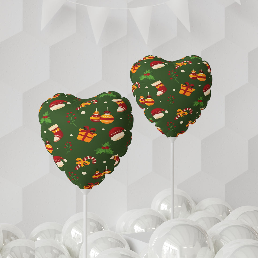 Christmas Balloon (Round and Heart-shaped), 11"