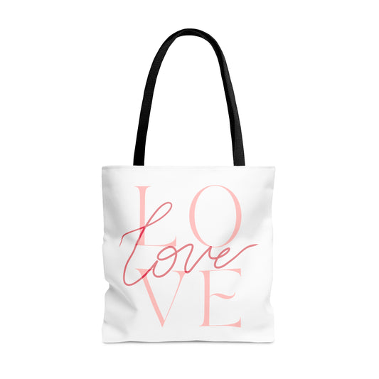 Valentine Tote Bags, I Love U with Small Heart Printed Tote Bag