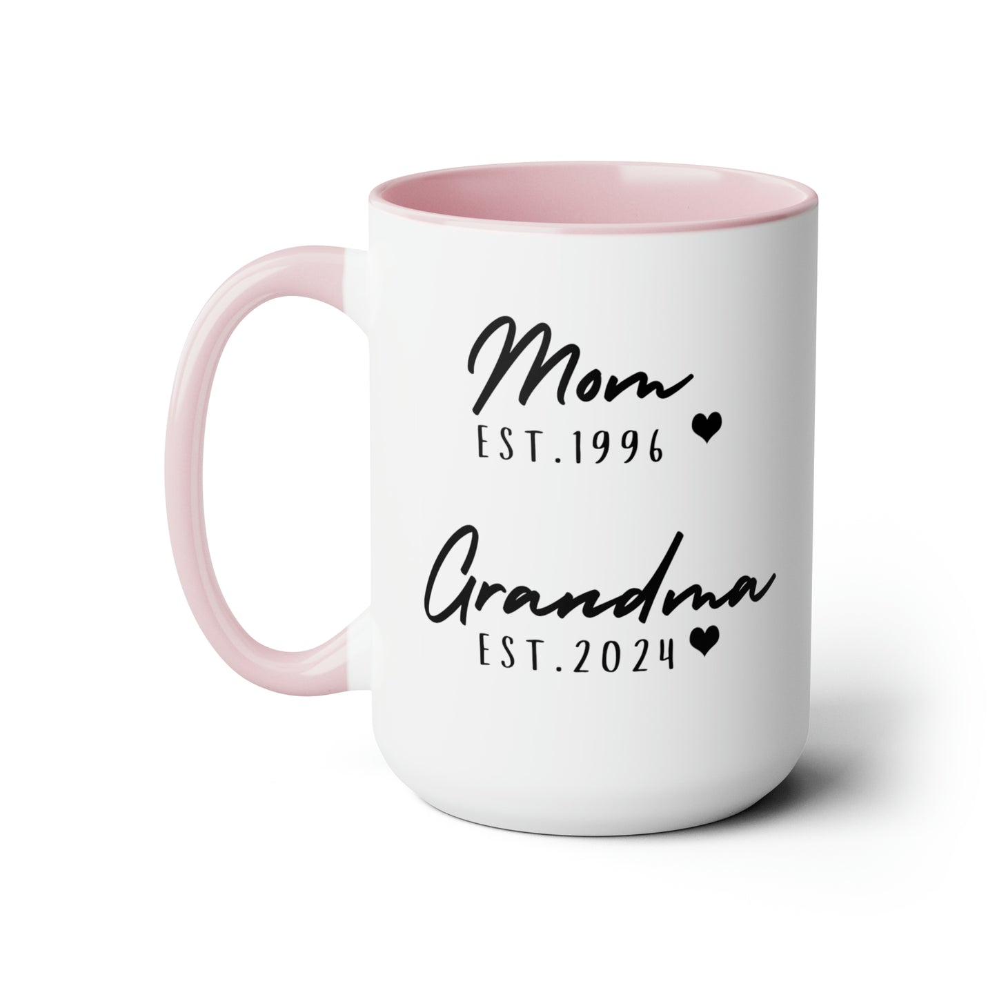 Mom & Grandmaa Custom Year Birthday Mug, Mother's Day Gift