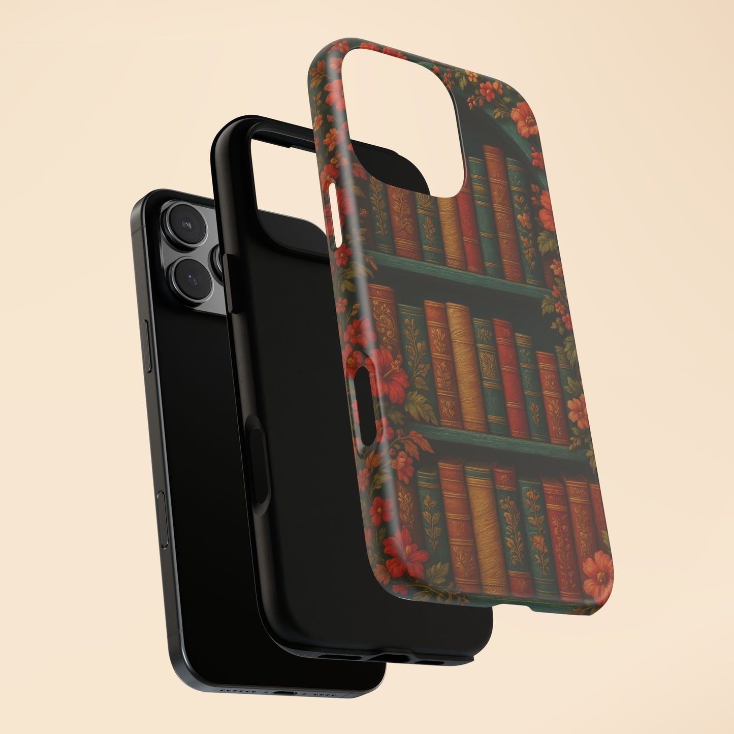 Phone Case - Bookshelf Vintage Book Lover's iPhone & Samsung Cover