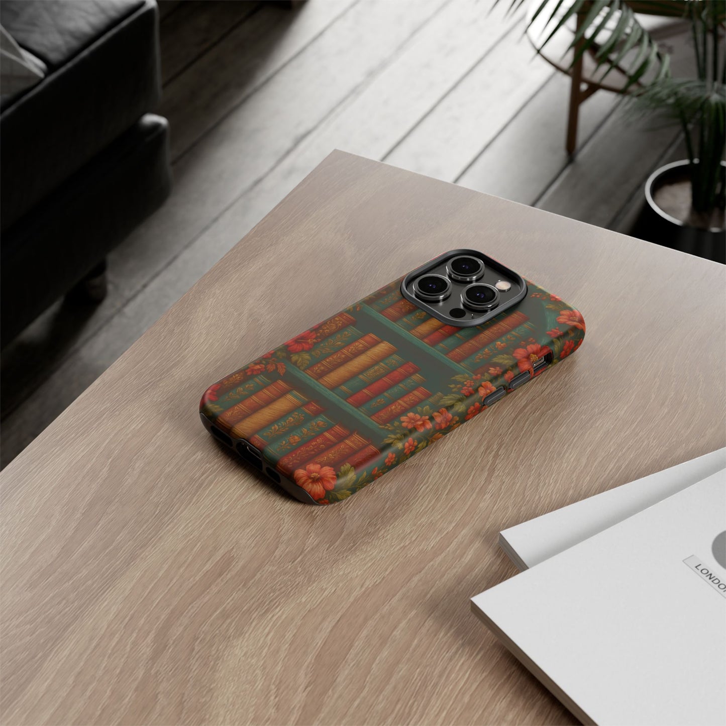 Phone Case - Bookshelf Vintage Book Lover's iPhone & Samsung Cover