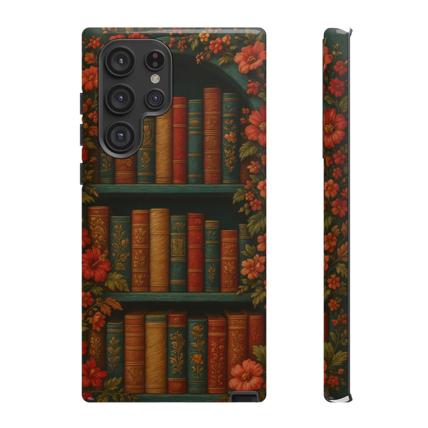 Phone Case - Bookshelf Vintage Book Lover's iPhone & Samsung Cover