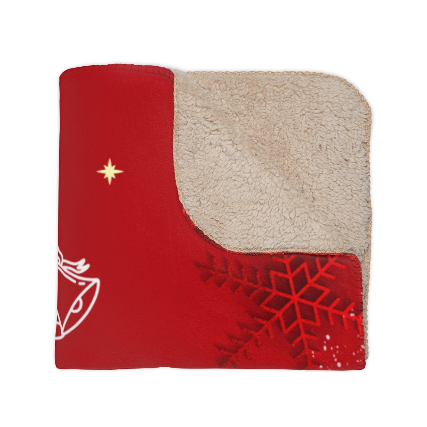 Merry Christmas in Red Printed Sherpa Blanket