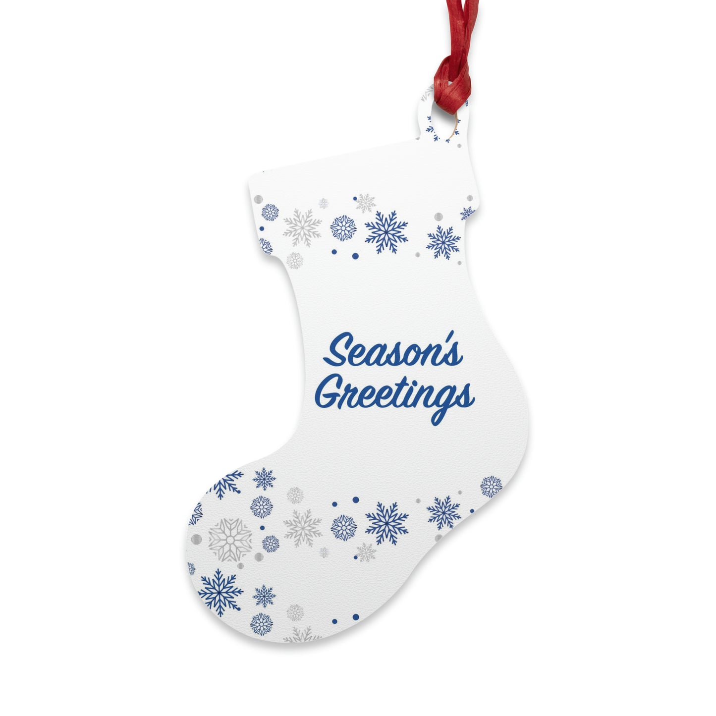 Season's Greetings Wooden Ornaments, White