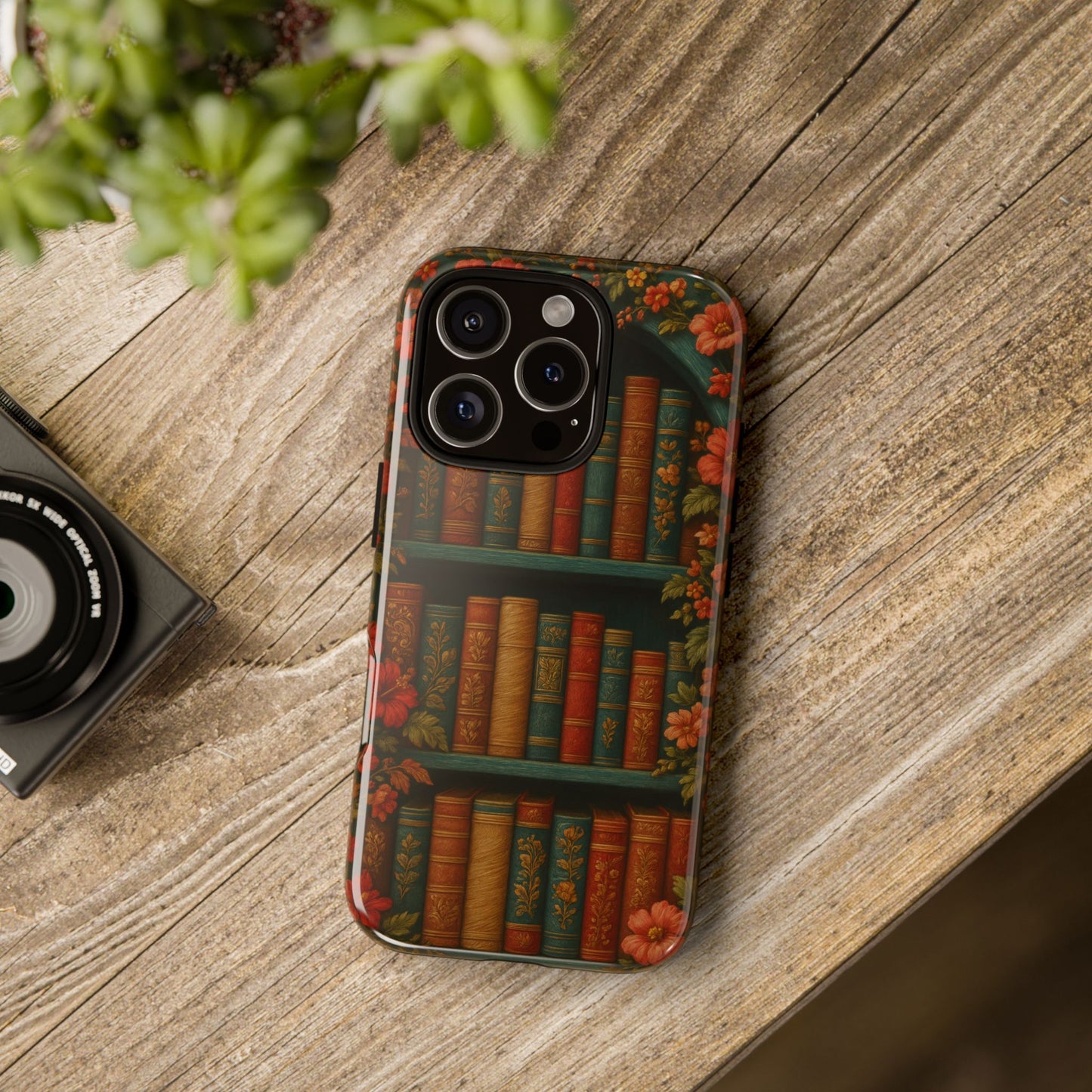 Phone Case - Bookshelf Vintage Book Lover's iPhone & Samsung Cover