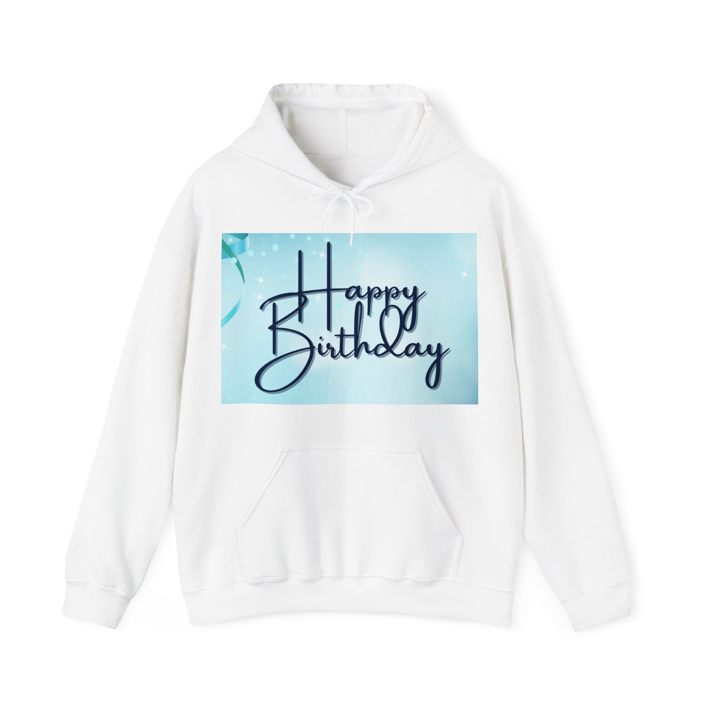 Happy Birthday, Unisex Heavy Blend™ Hooded Sweatshirt, Blue