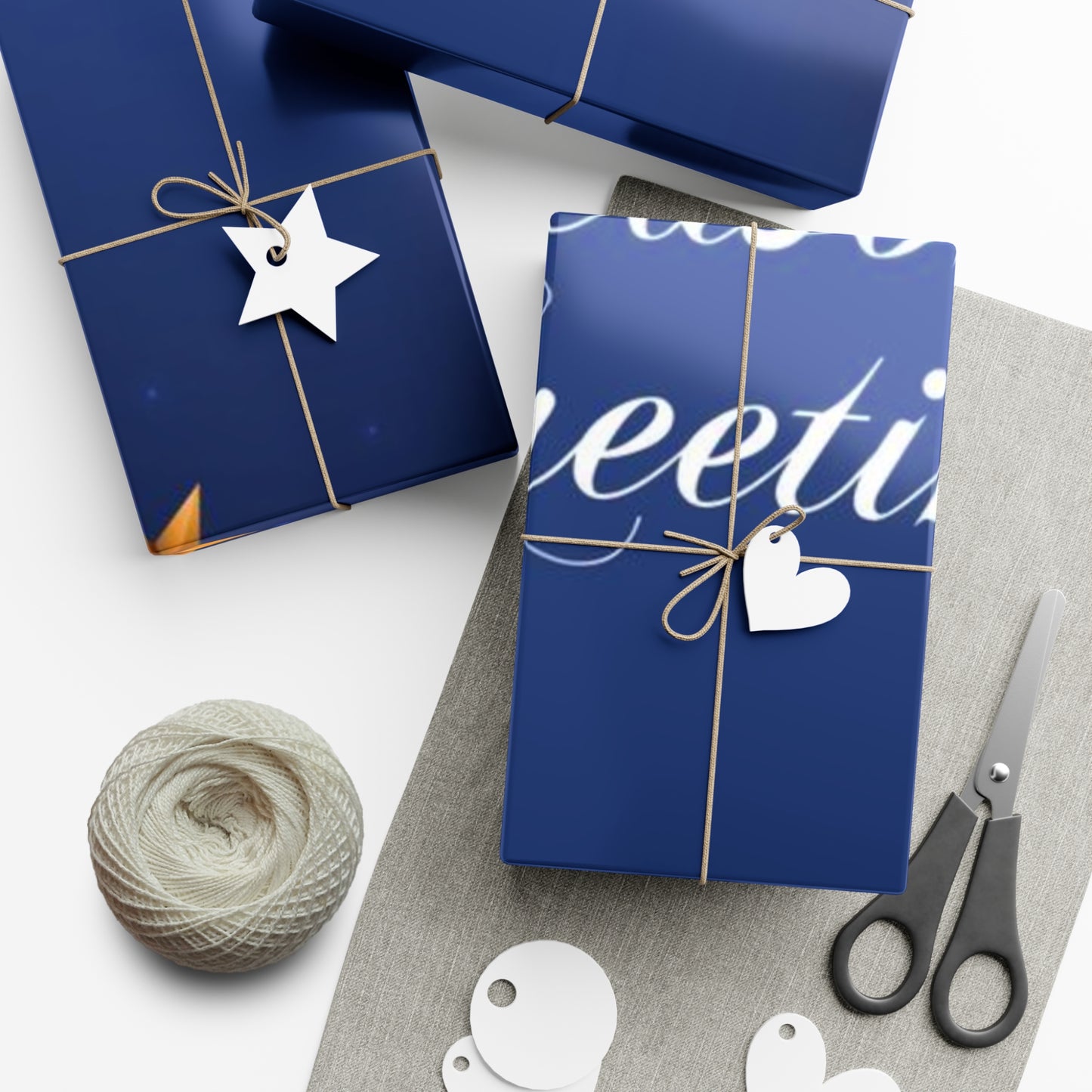 Season's Greetings Gift Wrap Papers, Blue