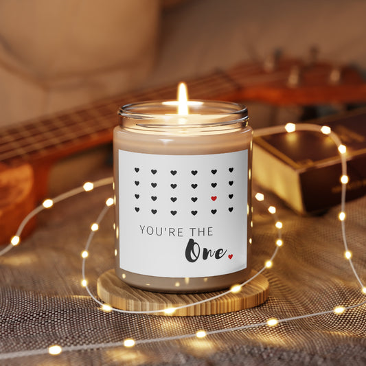 You Are The One Valentine Candle, Valentines Gift