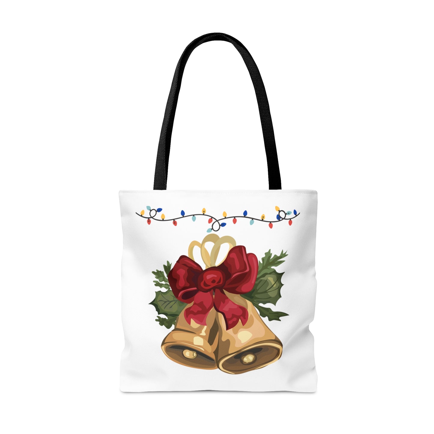 Merry Christmas Printed Tote Bags, in Green