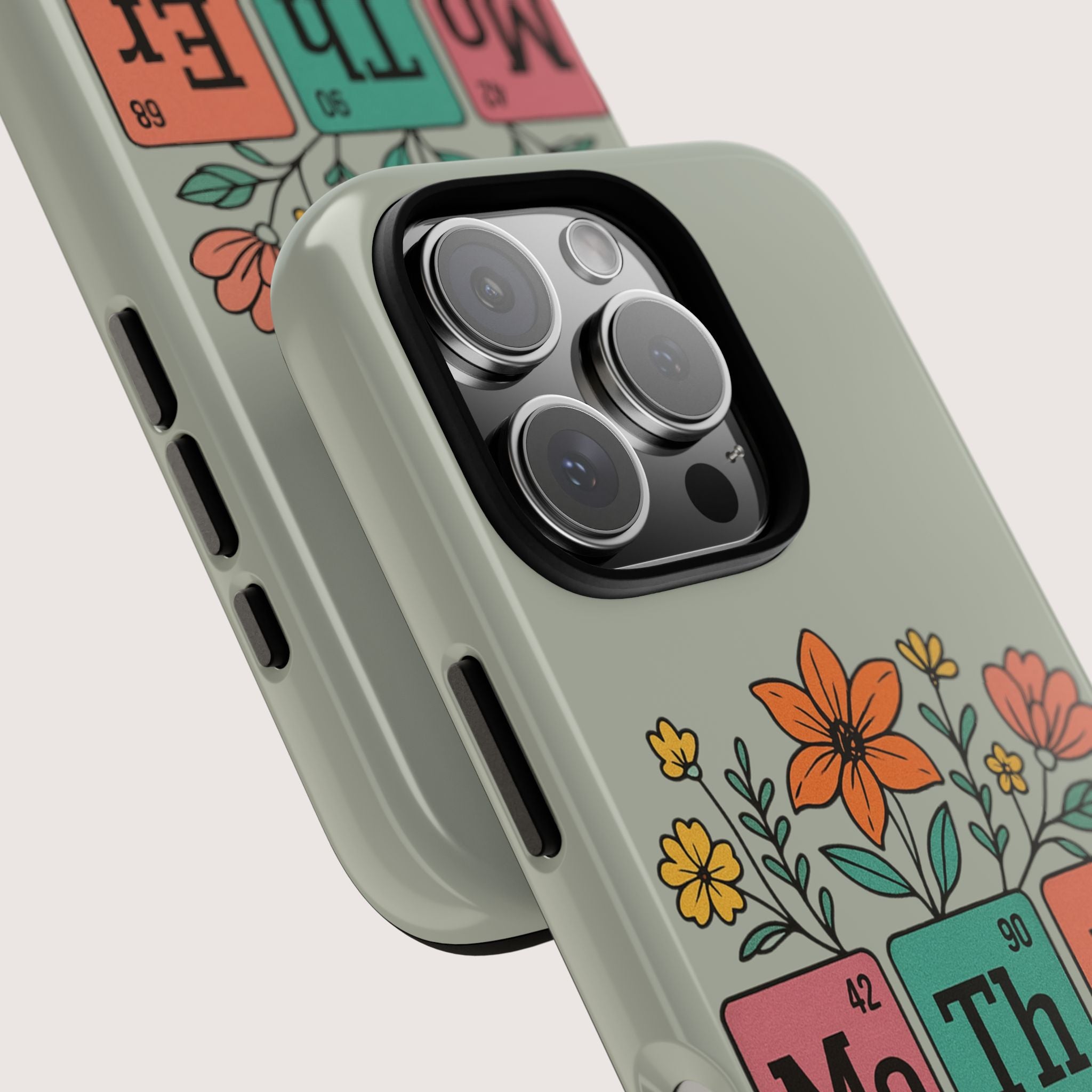 Aesthetic Floral 'Mama' Tough iPhone Case – Cute, Funny & Cool Protective Cover for Moms