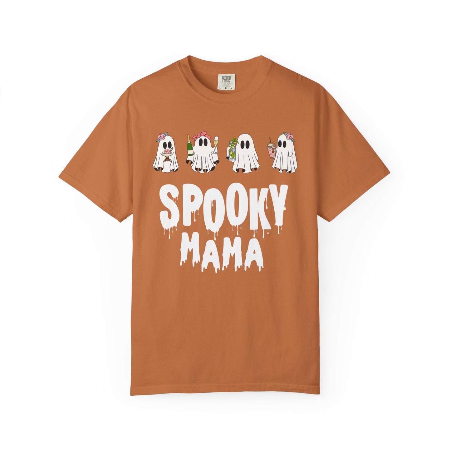 Halloween Spooky Mama Garment-Dyed T-shirt