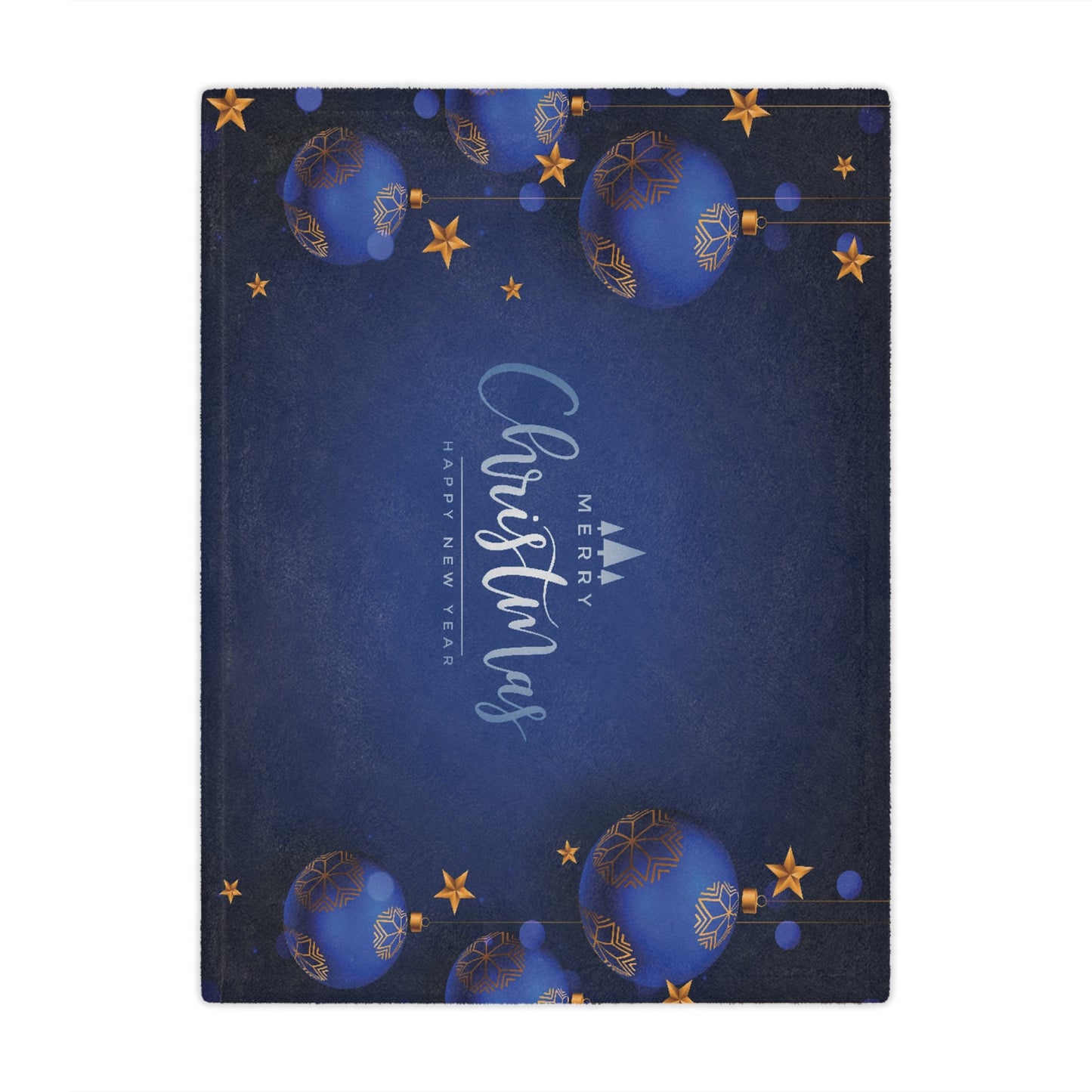 Dark Blue Christmas Minky Blanket