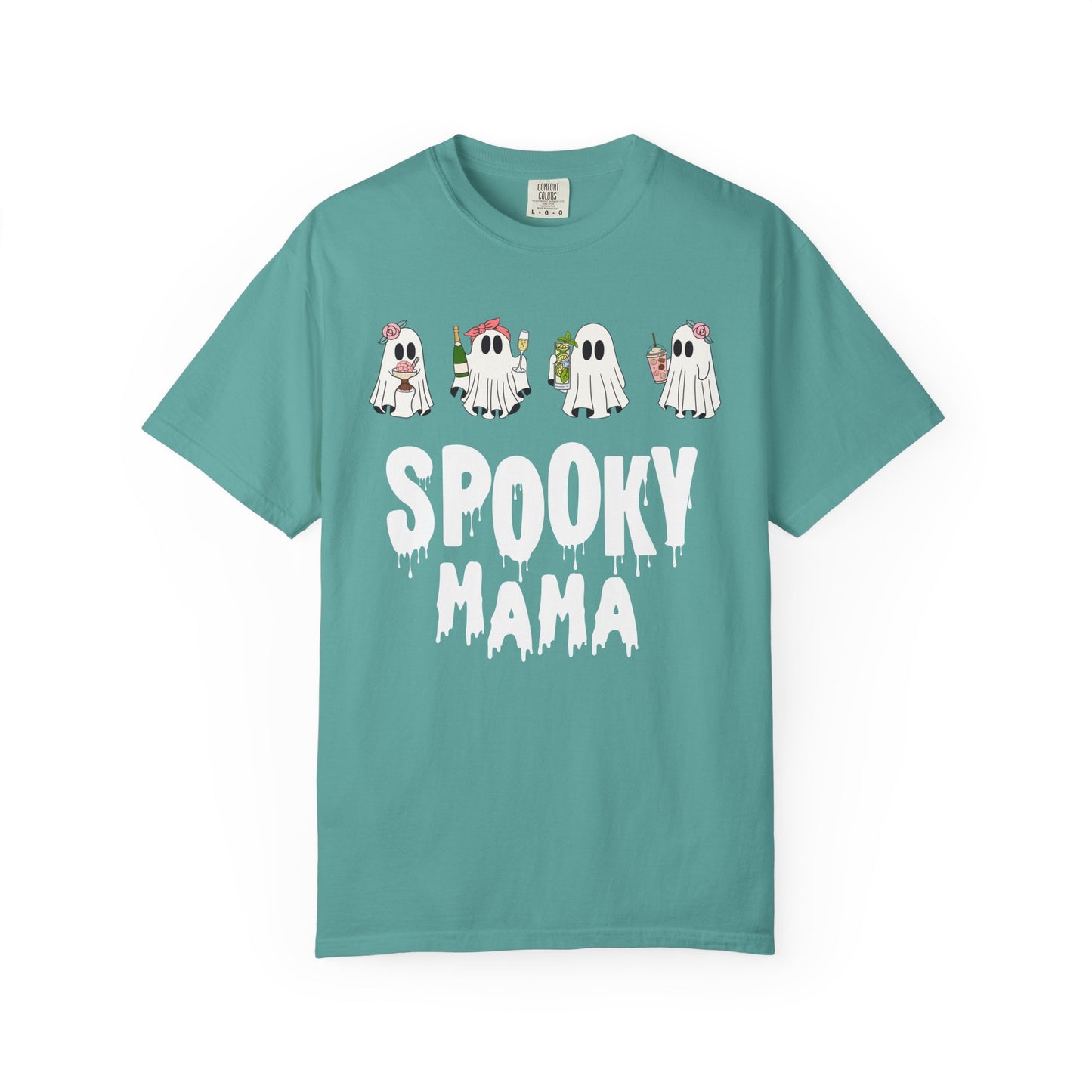 Halloween Spooky Mama Garment-Dyed T-shirt