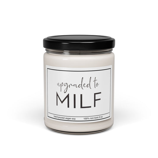 Upgraded to MILF Scented Soy Candle, 9oz – Funny Gift for New Moms or Baby Showers