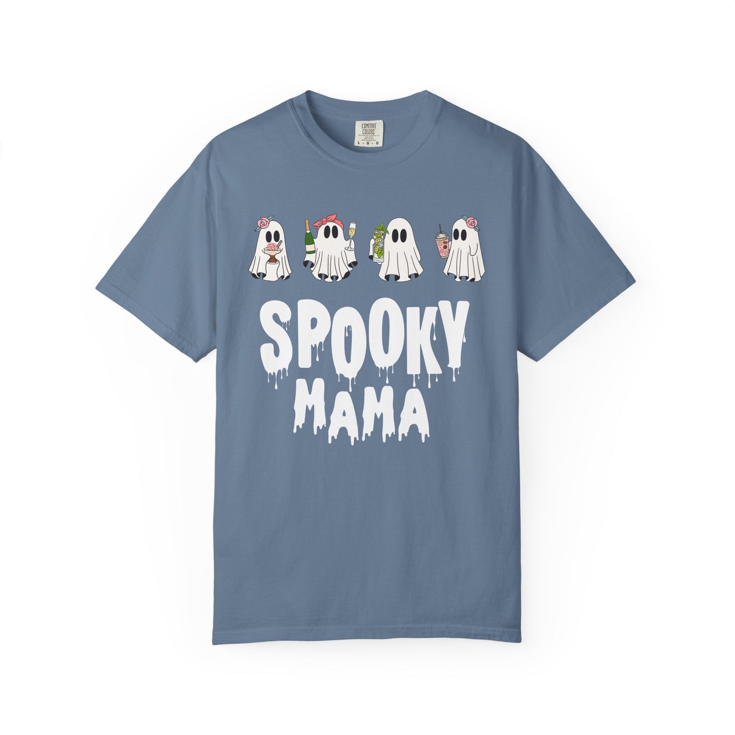 Halloween Spooky Mama Garment-Dyed T-shirt