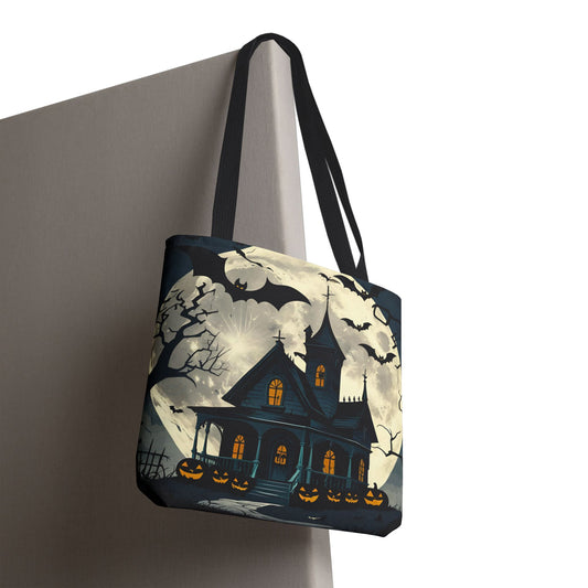 Halloween Canvas Tote Bag, Reusable and Stylish Bag for Trick-or-Treat Adventures, Halloween Parties, and Daily Use