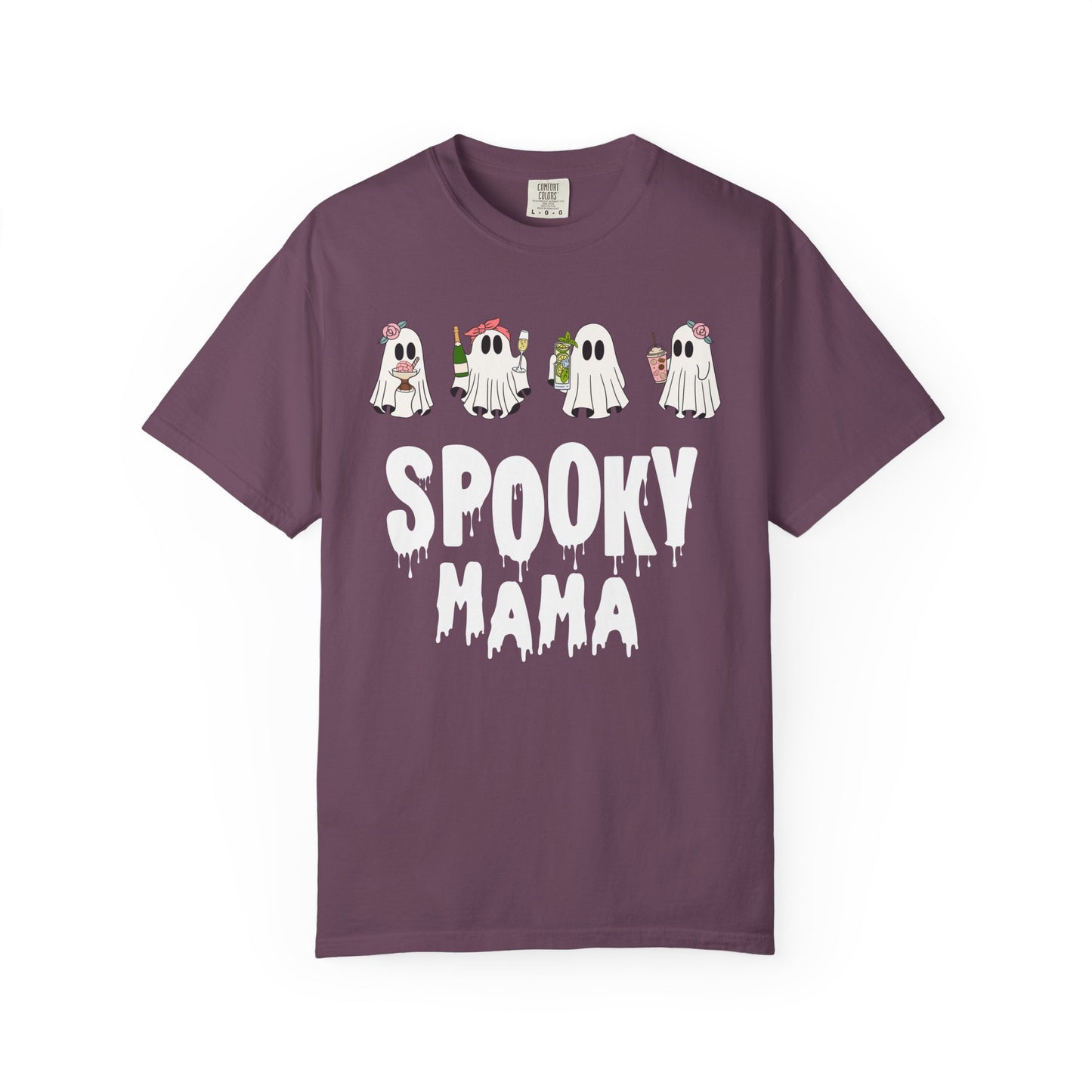 Halloween Spooky Mama Garment-Dyed T-shirt