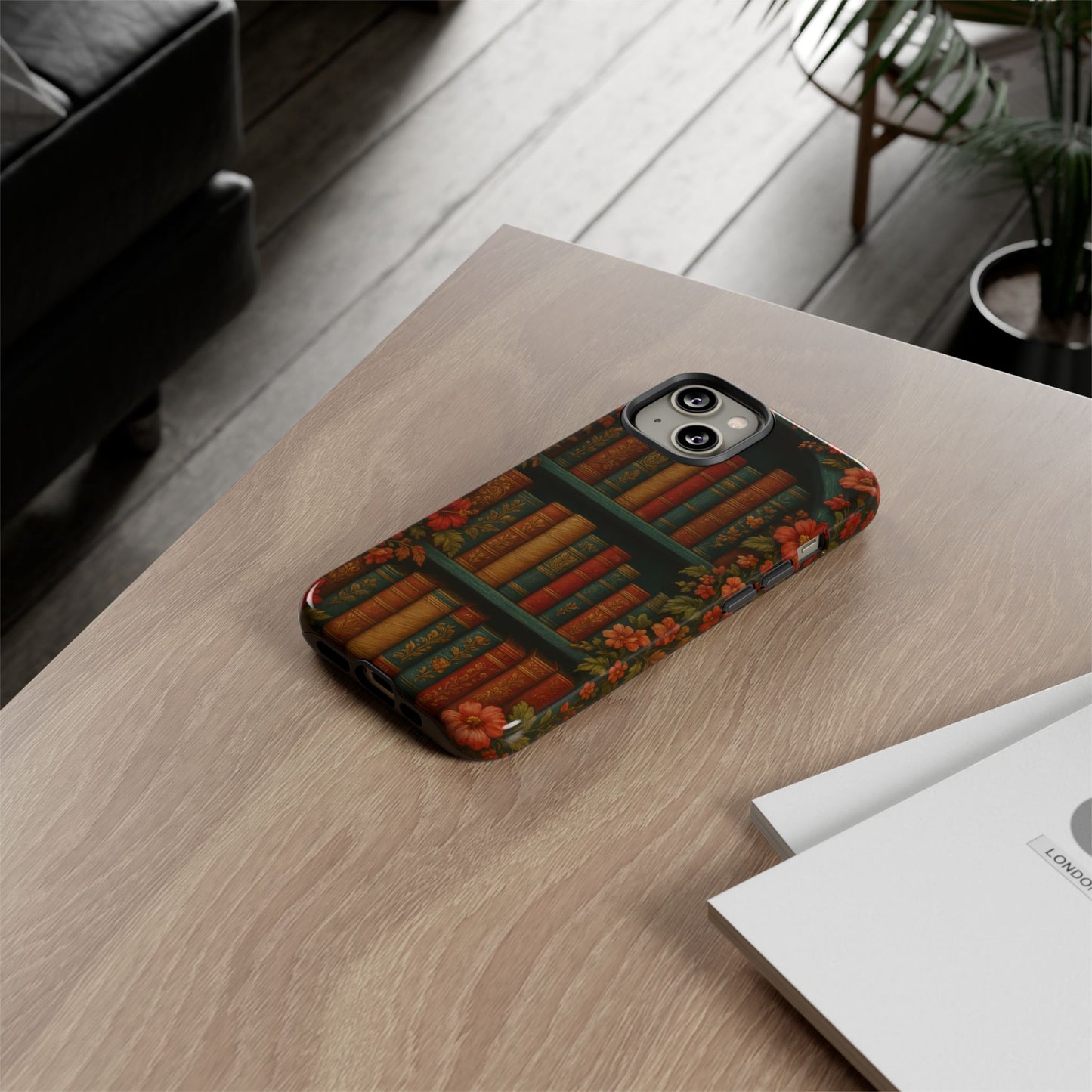 Phone Case - Bookshelf Vintage Book Lover's iPhone & Samsung Cover