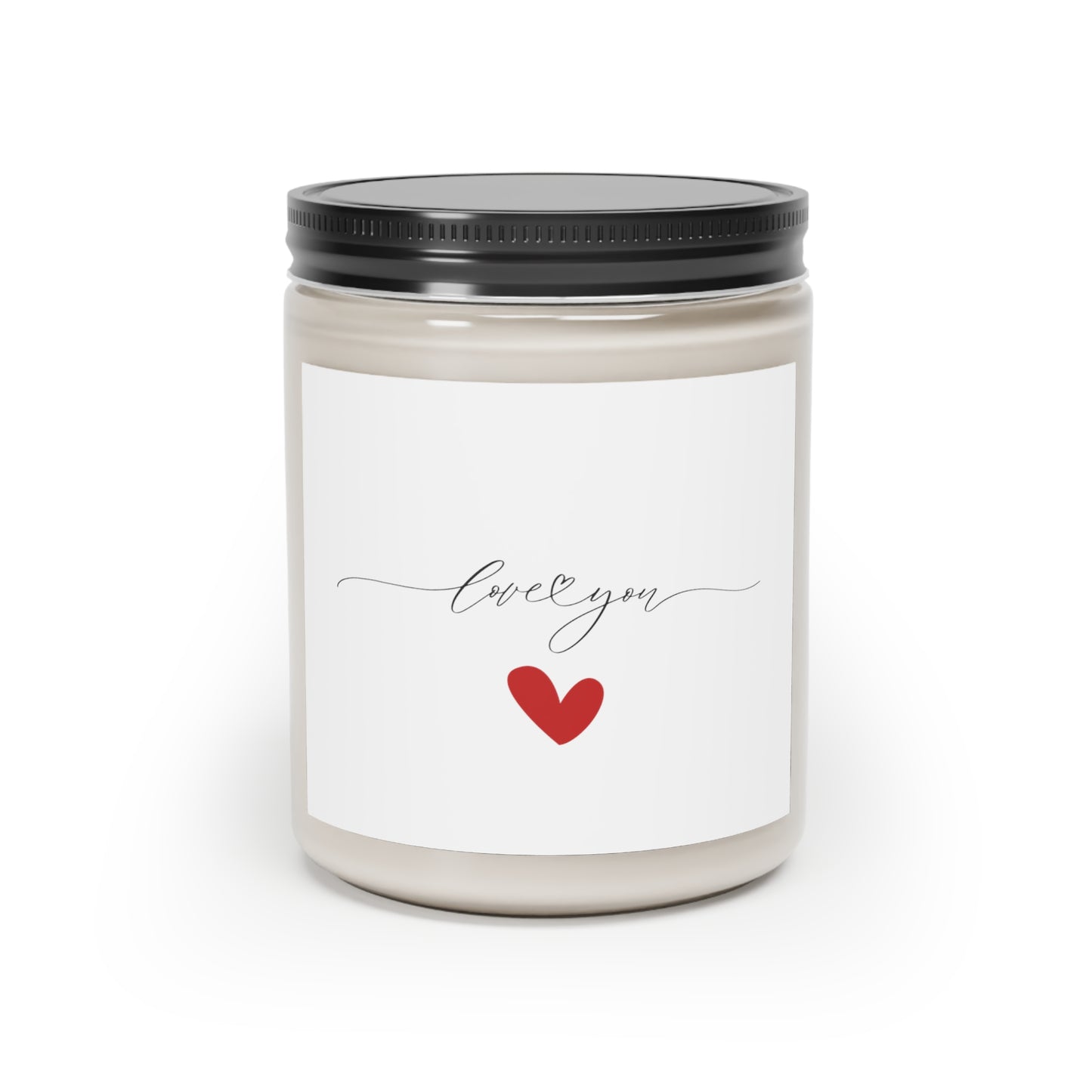 Love u with Heart Printed Scanted Candles