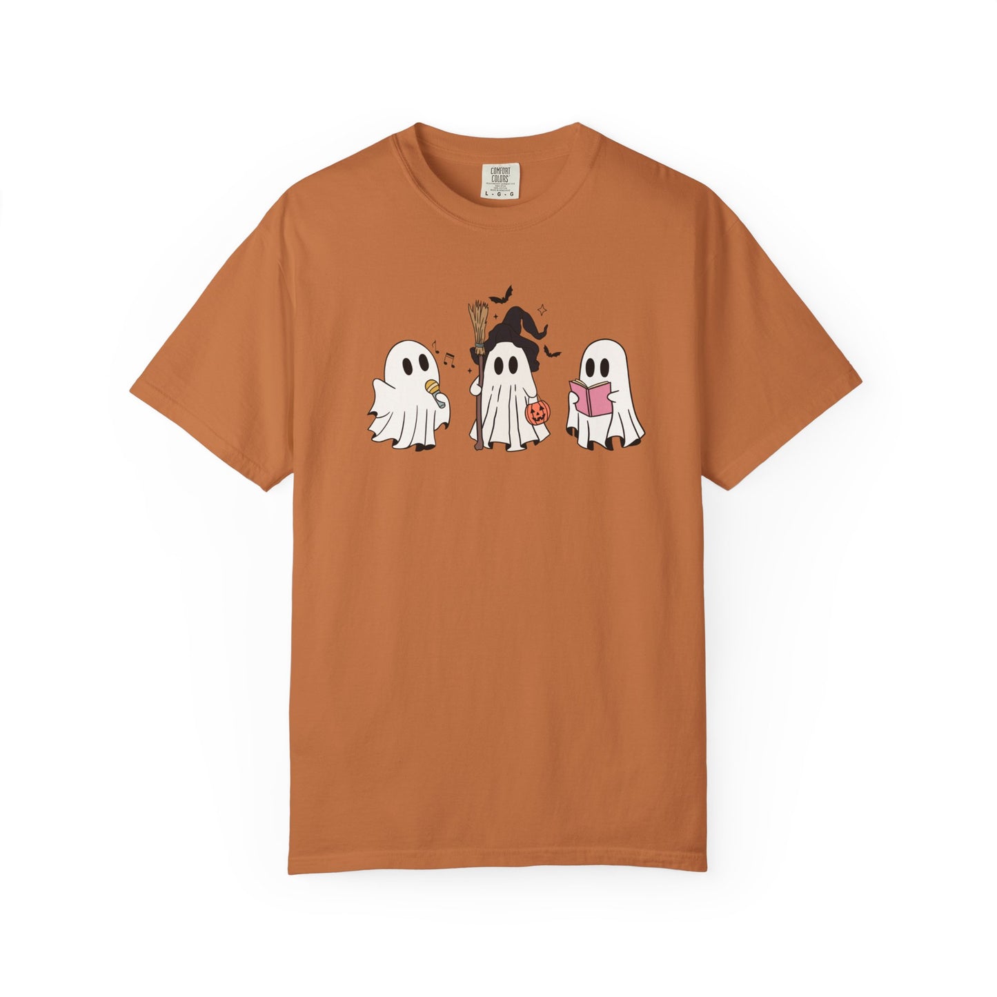 Cute Ghost Friends Halloween T-Shirt – Fun Cartoon Graphic Tee for Spooky Season
