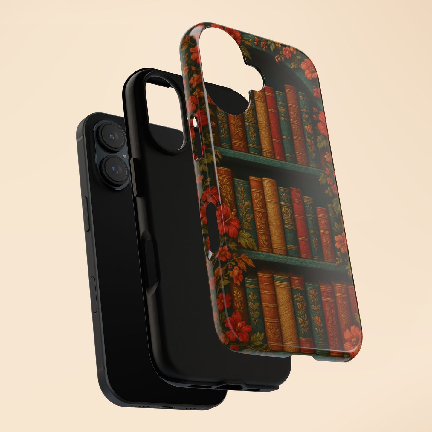 Phone Case - Bookshelf Vintage Book Lover's iPhone & Samsung Cover