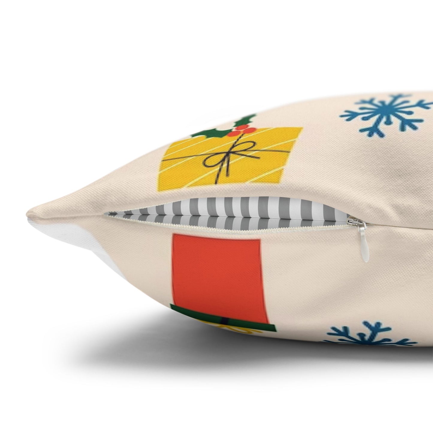 Christmas Spun Polyester Pillowcase – Festive Double-Sided Cushion Cover