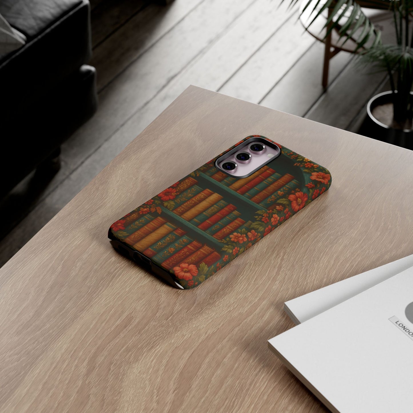 Phone Case - Bookshelf Vintage Book Lover's iPhone & Samsung Cover
