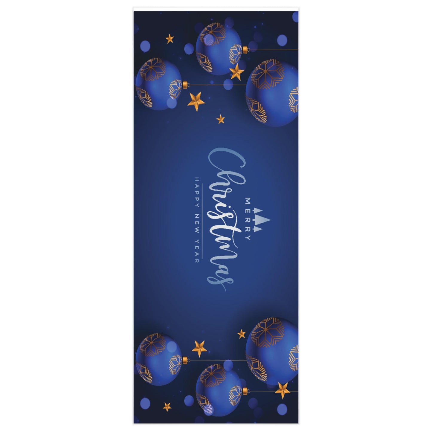 Dark Blue Christmas Gift Wrapping Paper