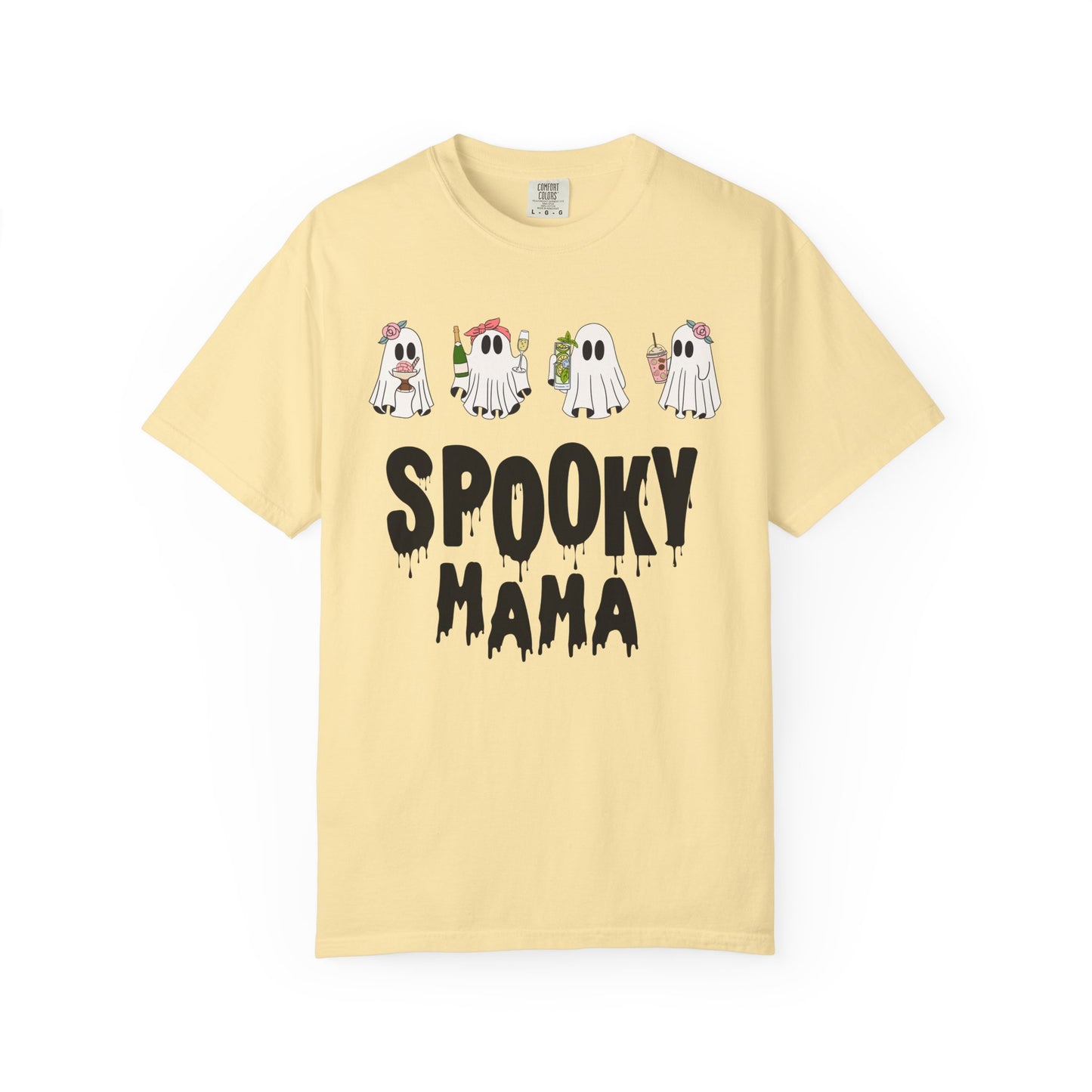 Halloween Spooky Mama Garment-Dyed T-shirt