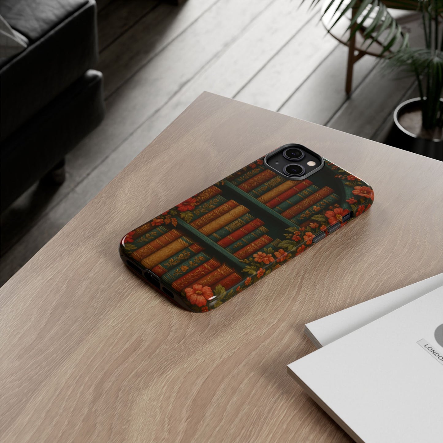 Phone Case - Bookshelf Vintage Book Lover's iPhone & Samsung Cover