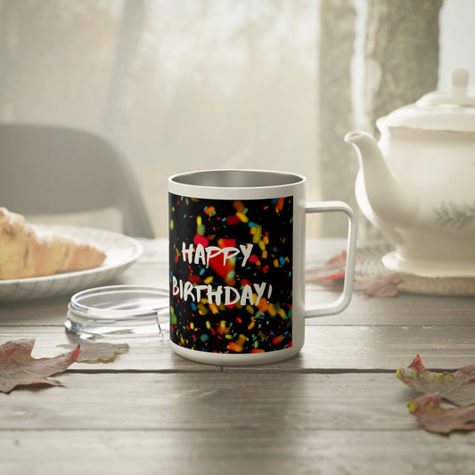 Happy Birthday Insulated Coffee Mugs, 10oz, Birthday Gift