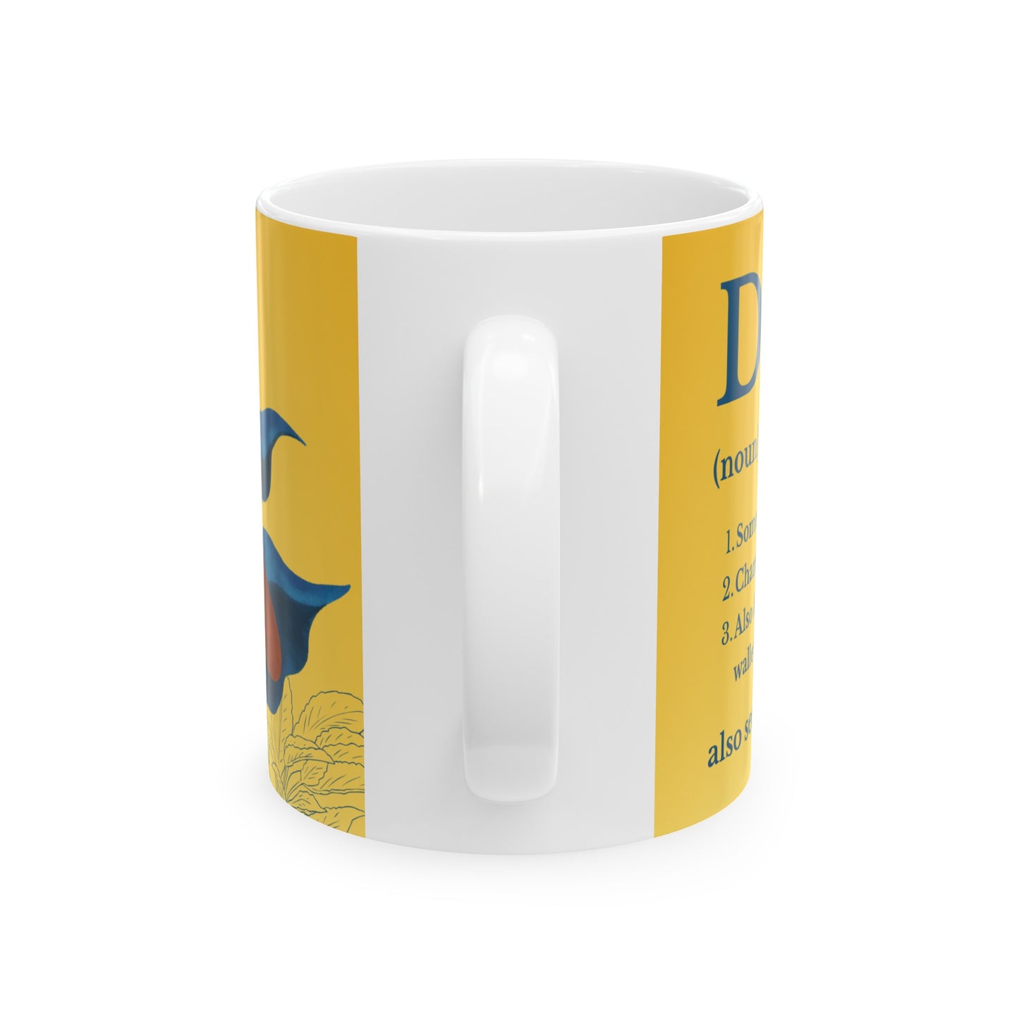 Dad Definition Ceramic Mug, (11oz, 15oz) for Father, Yellow