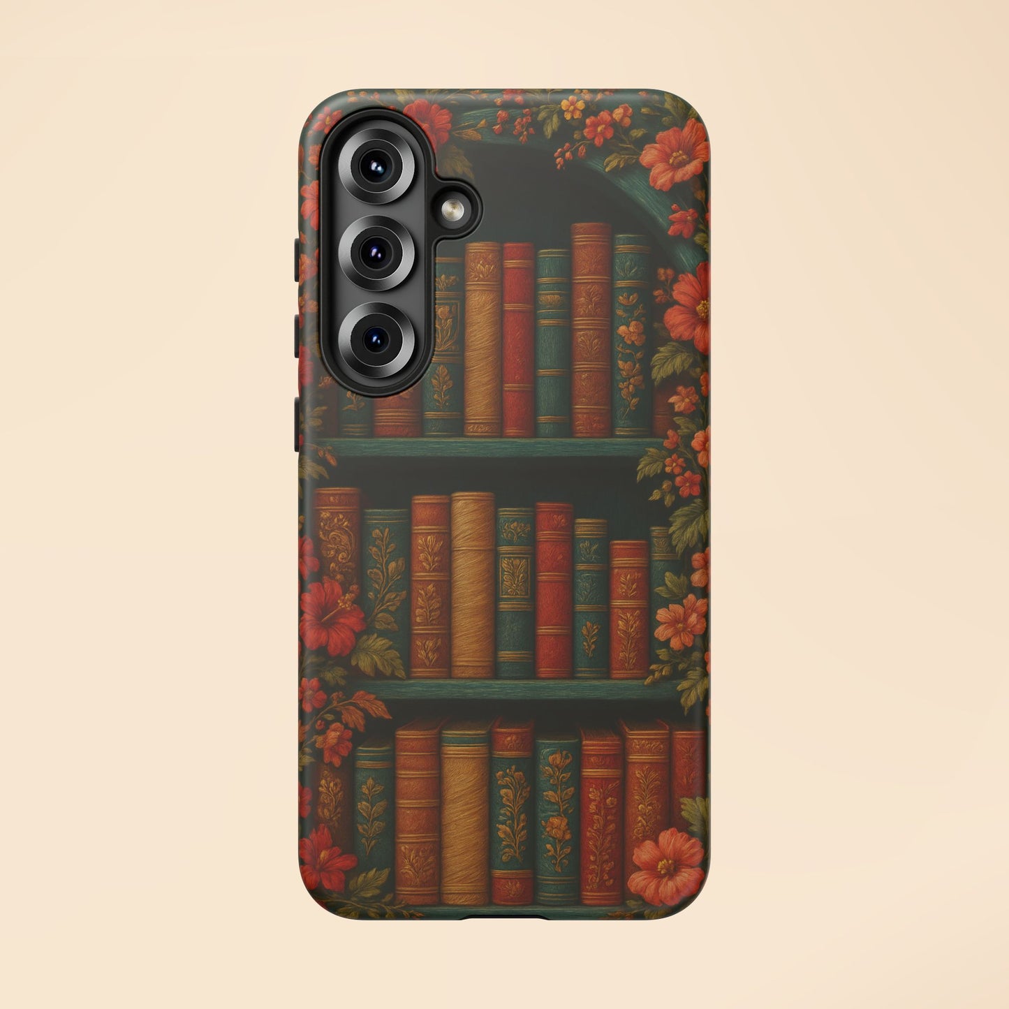 Phone Case - Bookshelf Vintage Book Lover's iPhone & Samsung Cover