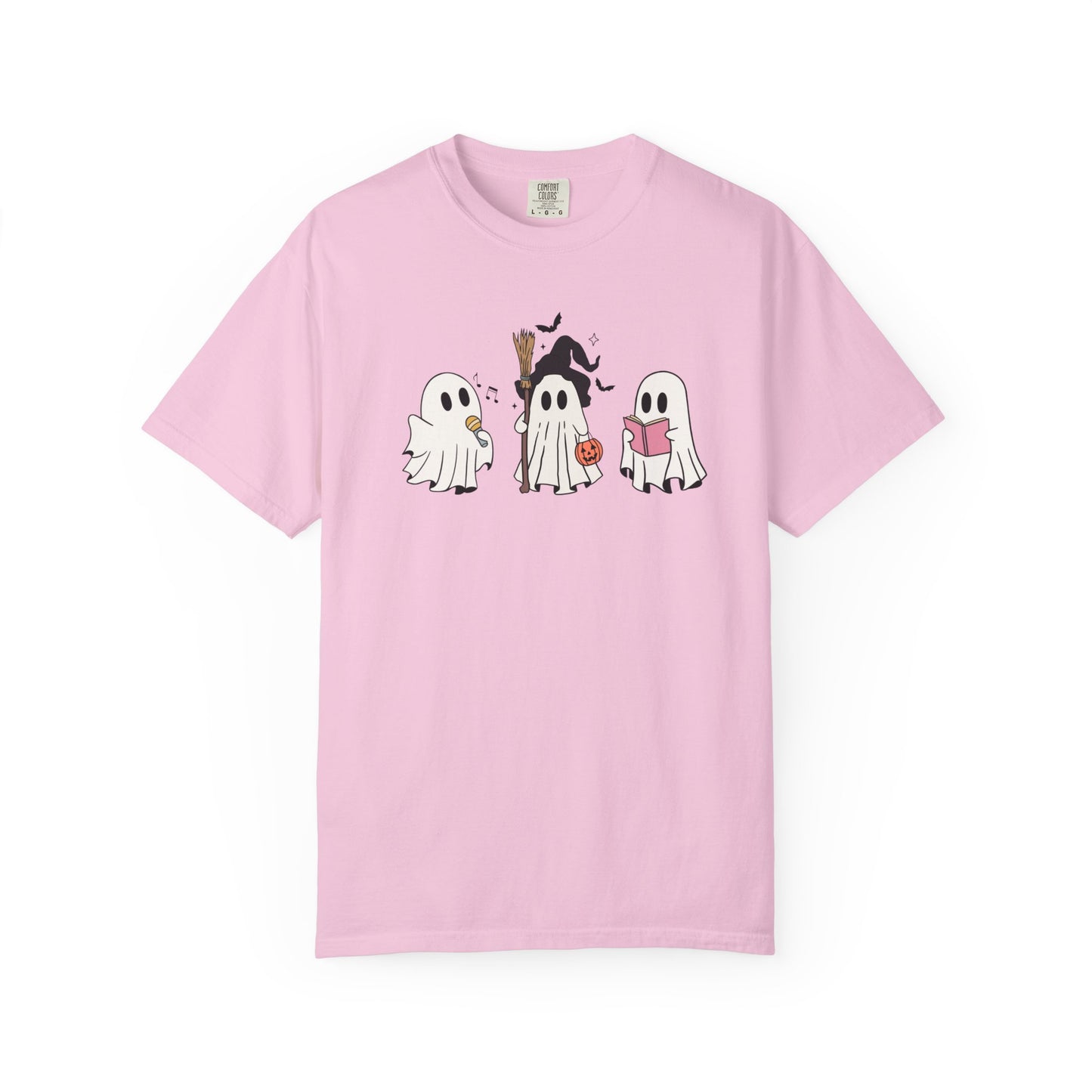 Cute Ghost Friends Halloween T-Shirt – Fun Cartoon Graphic Tee for Spooky Season
