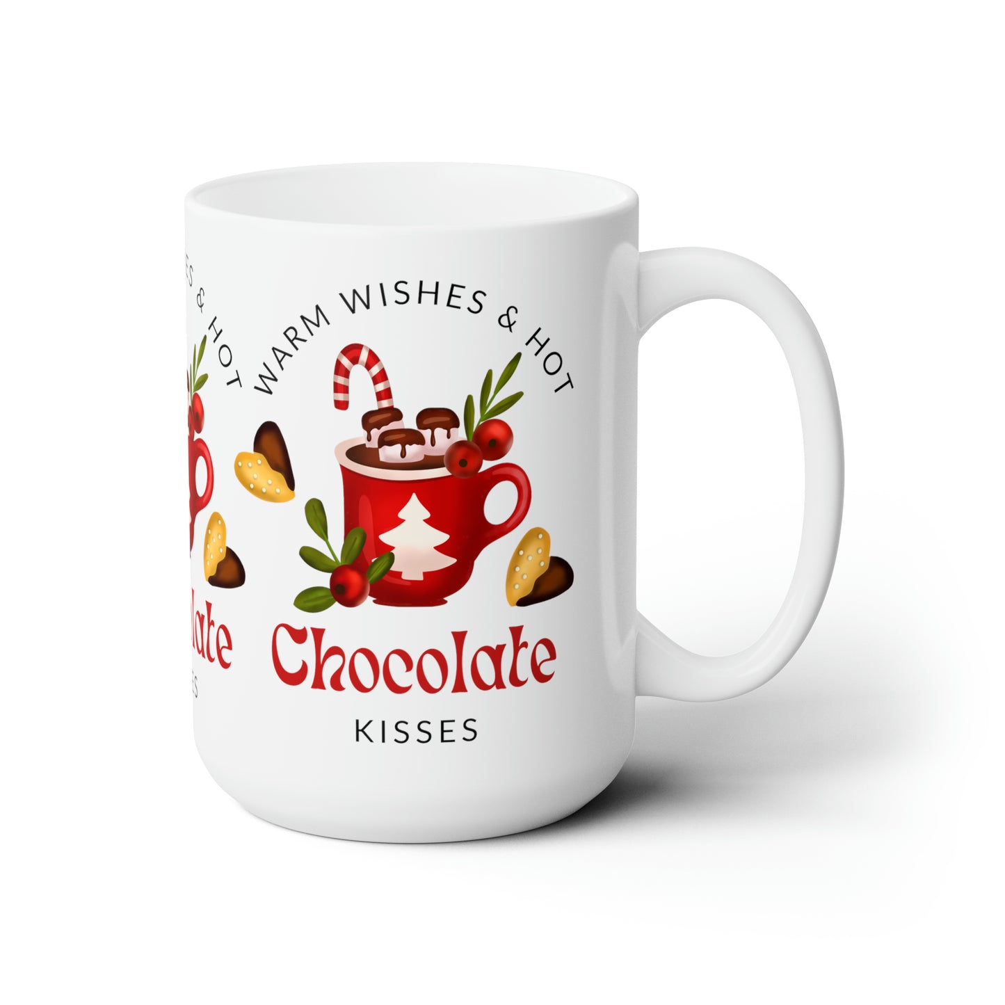 Warm Wishes Christmas Ceramic Mug, 15oz