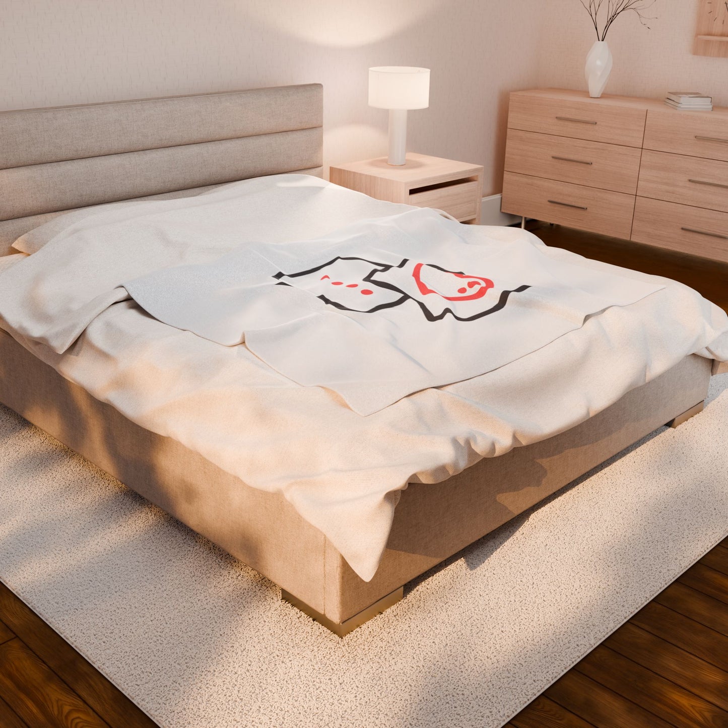 Valentine Printed Velveteen Plush Blanket