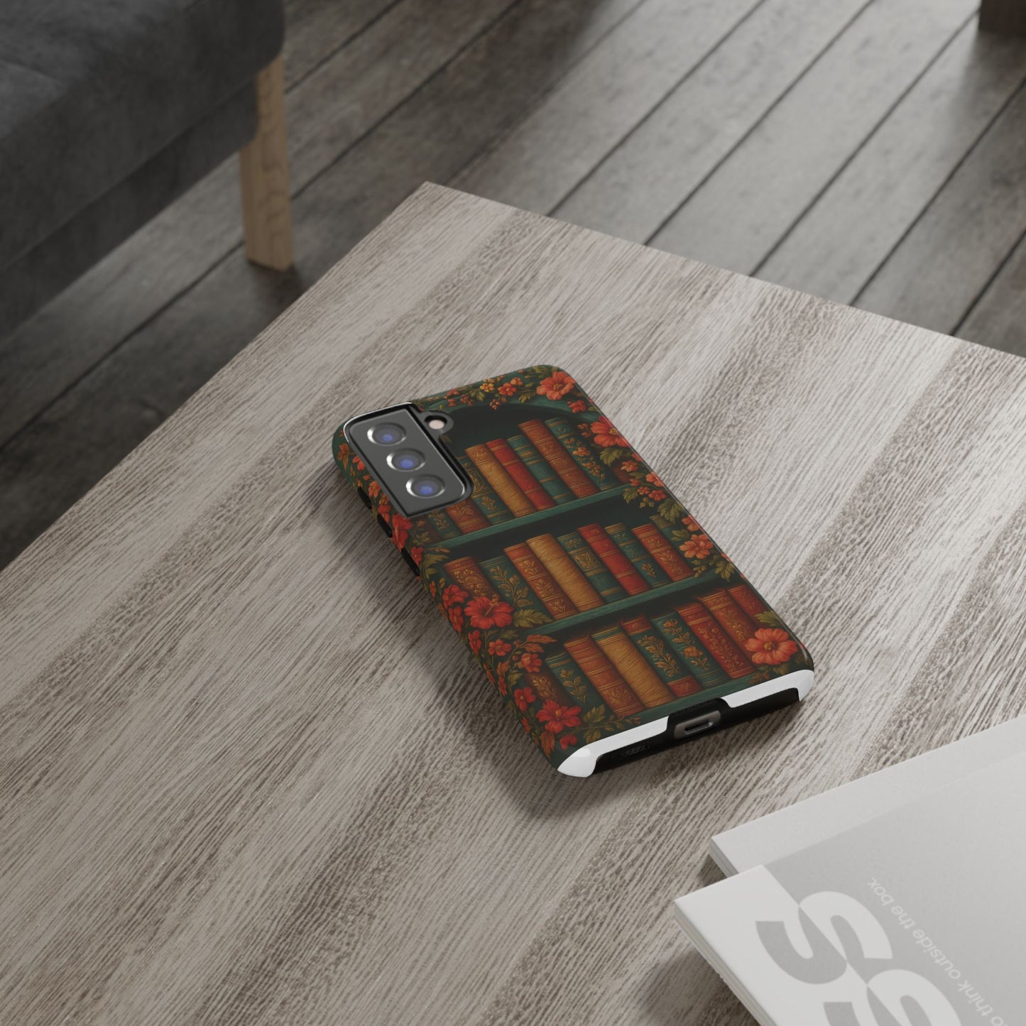 Phone Case - Bookshelf Vintage Book Lover's iPhone & Samsung Cover