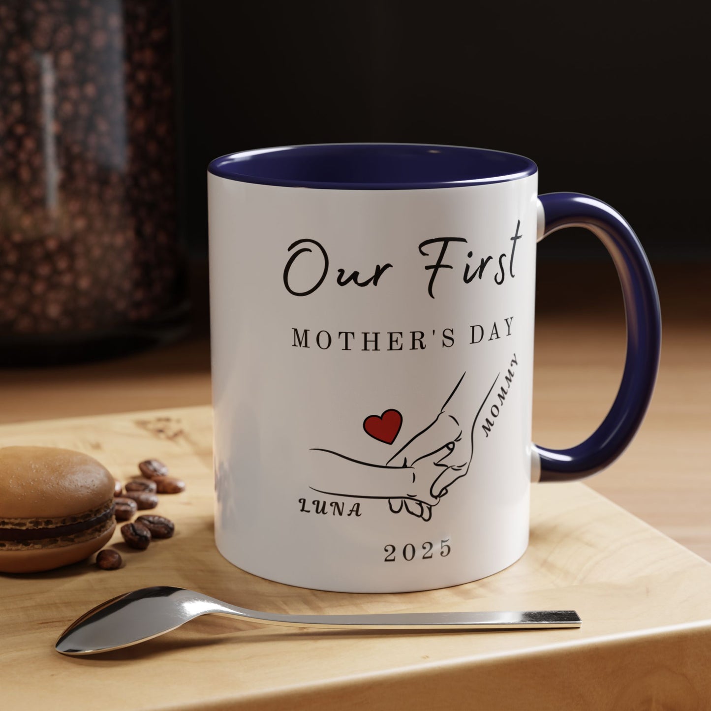 Personalized First Mother’s Day Mug – Custom Name Coffee Mug – Thoughtful Gift for New Moms