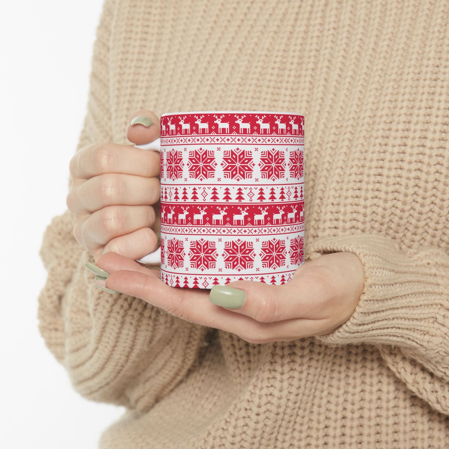 Christmas Ceramic Mug 11oz – Festive Holiday Coffee Cup