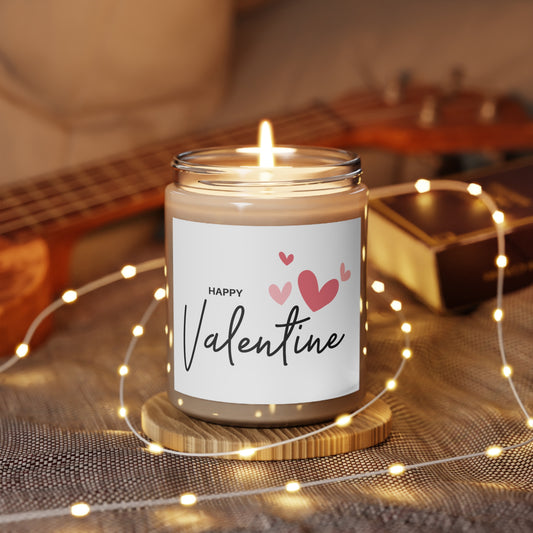 Happy Valentine's Day with Flying Heart Printed Scanted Candles