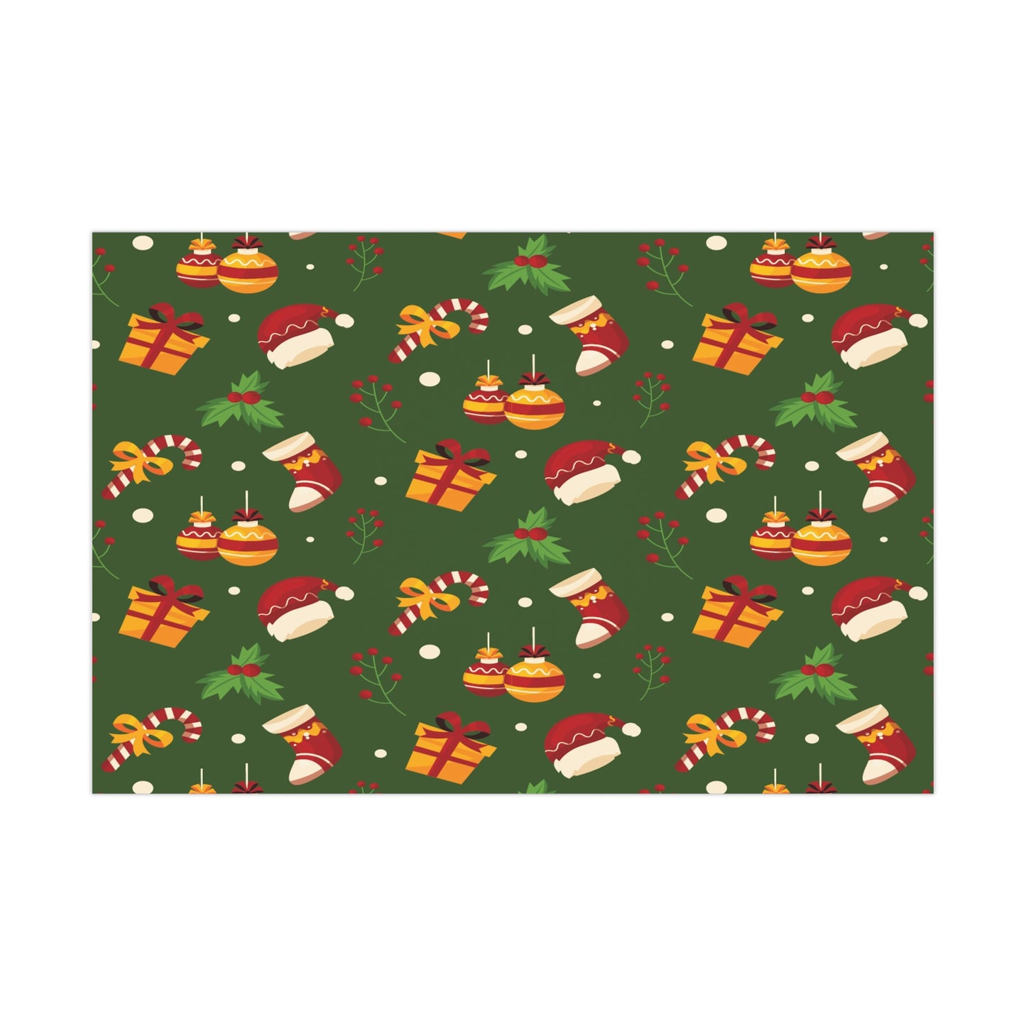 Christmas Gift Wrap Papers, Green