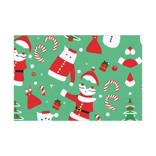 Green Christmas Gift Wrap Papers